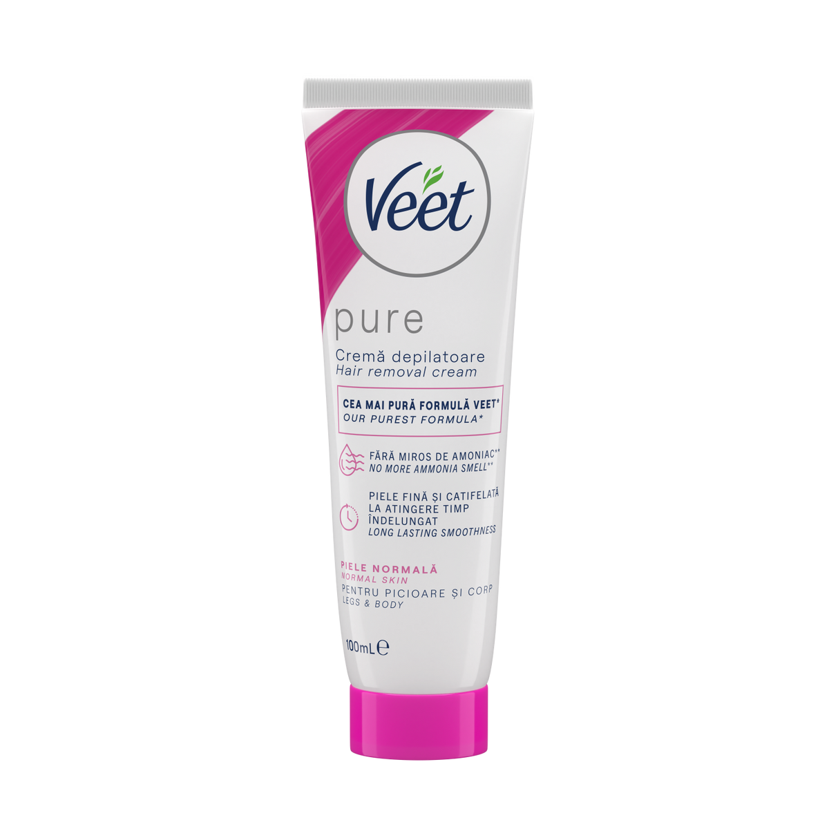 Cremă depilatoare Veet Pure pentru piele normală, 100 ml – imagine 2
