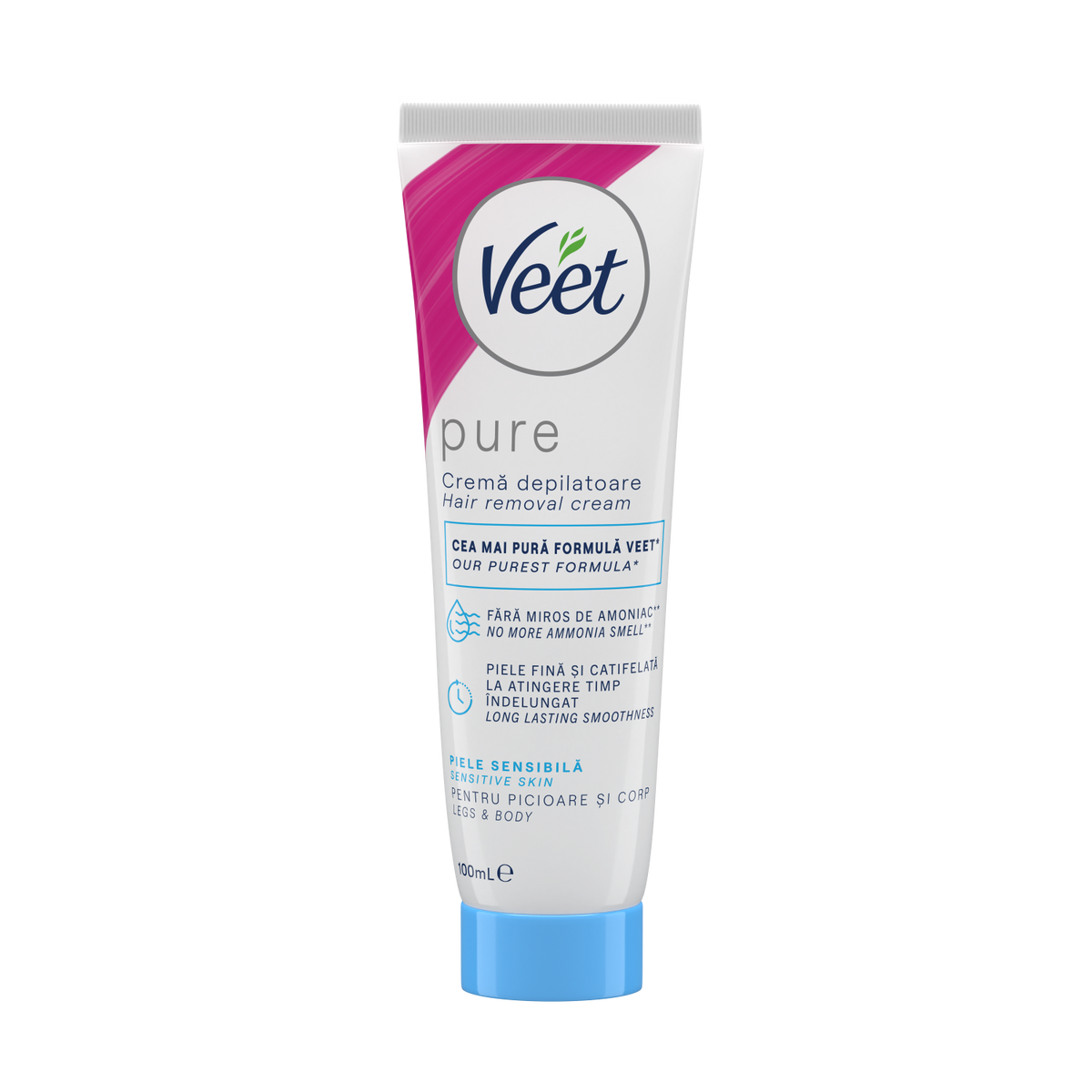 Cremă depilatoare Veet Pure pentru piele sensibilă, 100 ml – imagine 2