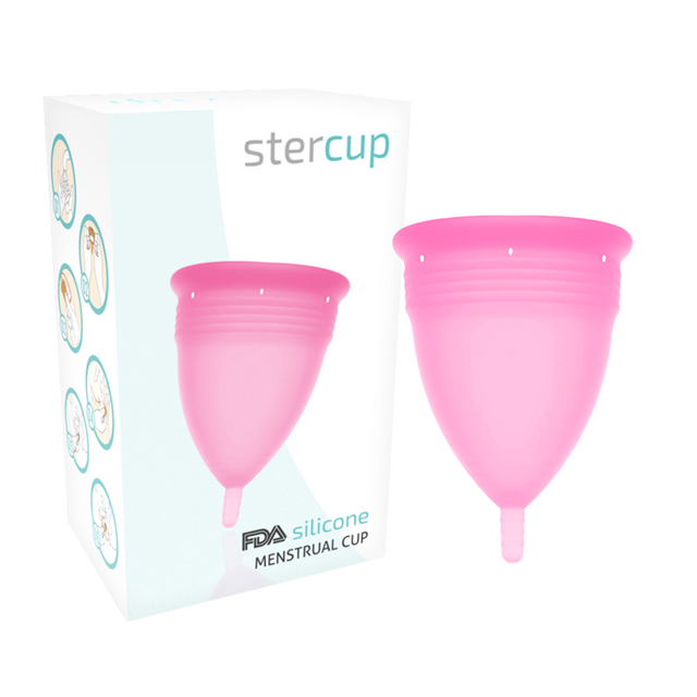 Cupă menstruală Stercup din silicon, mărimea L, roz