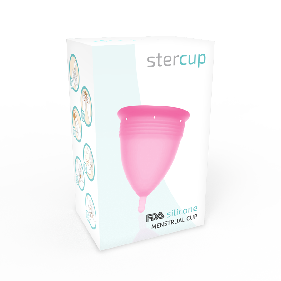Cupă menstruală Stercup din silicon, mărimea L, roz – imagine 4