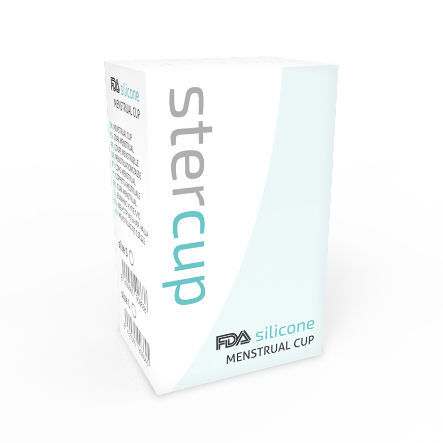 Cupă menstruală Stercup din silicon, mărimea S, turcoaz – imagine 4