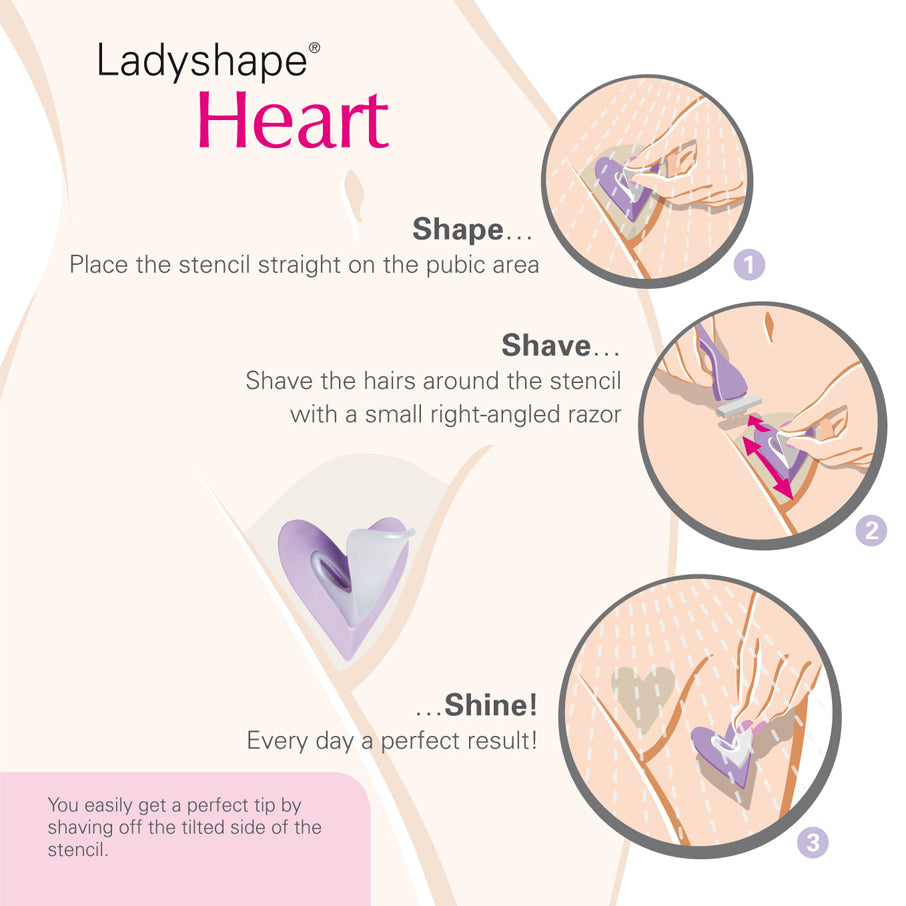 Șablon pentru epilare inghinală Ladyshape, model inimă – imagine 4