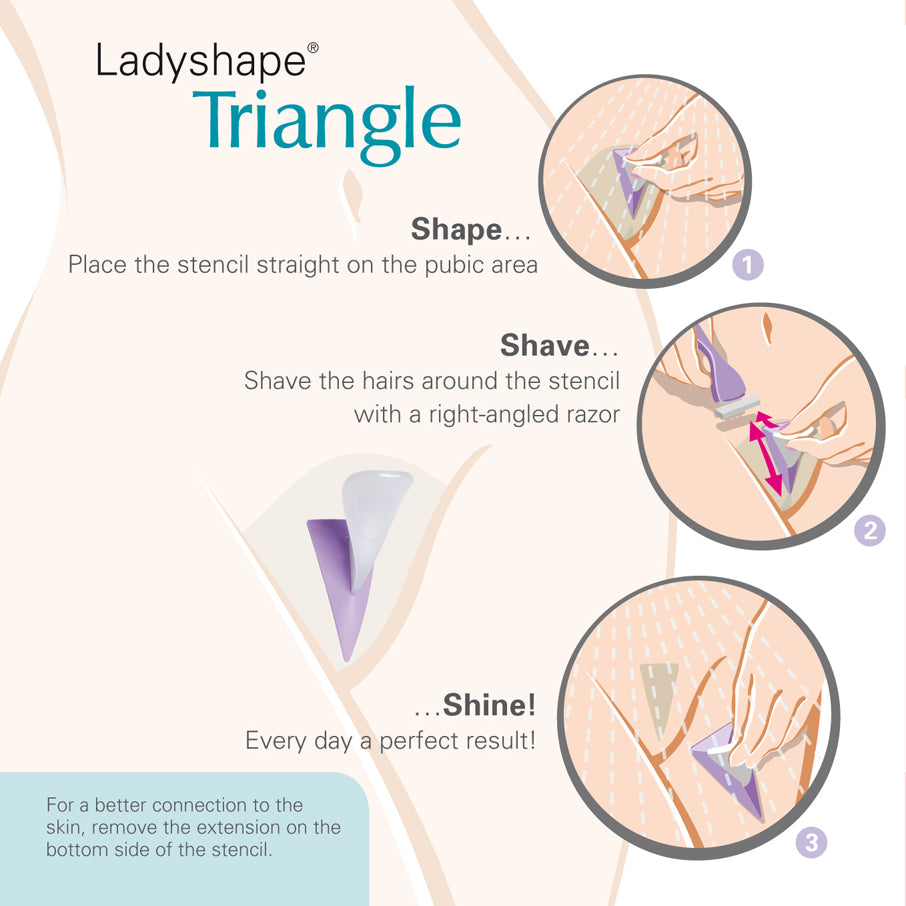 Șablon pentru epilare inghinală Ladyshape, model triunghi – imagine 4